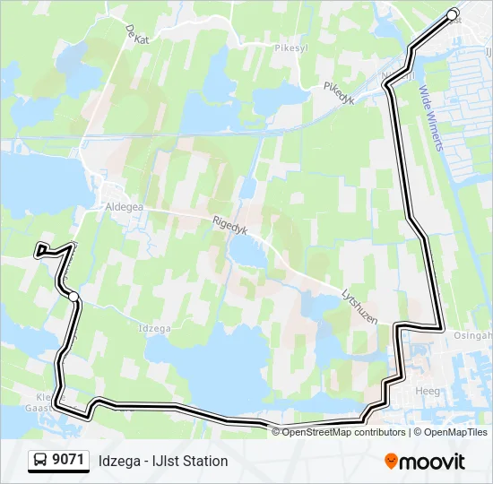 9071 Bus Line Map