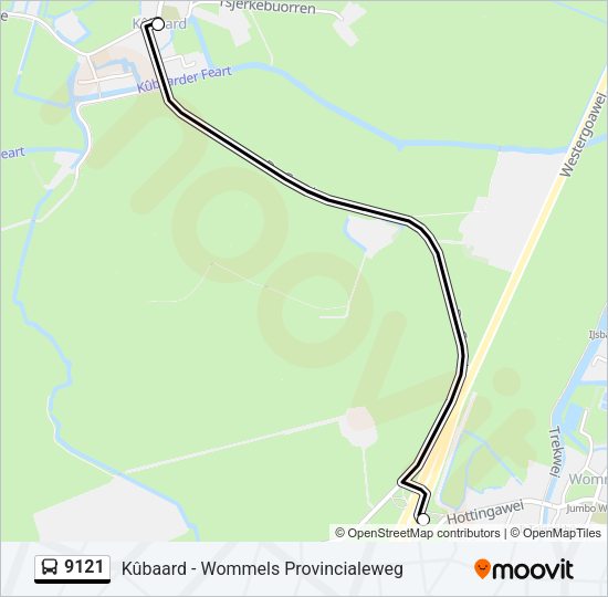 9121 Bus Line Map