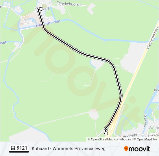 9121 Bus Line Map