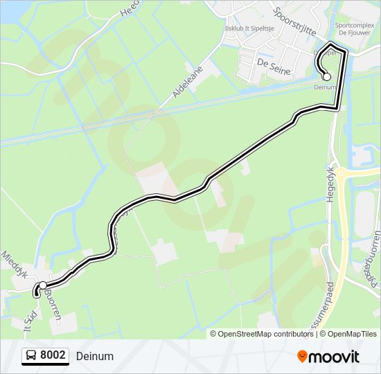 8002 Bus Line Map