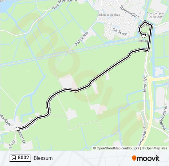 8002 Bus Line Map