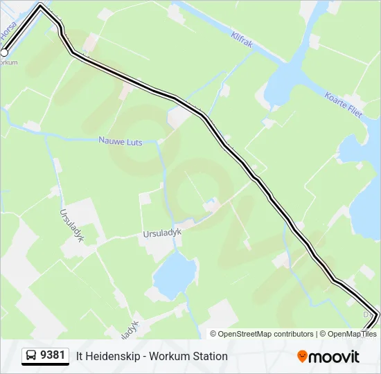 9381 Bus Line Map