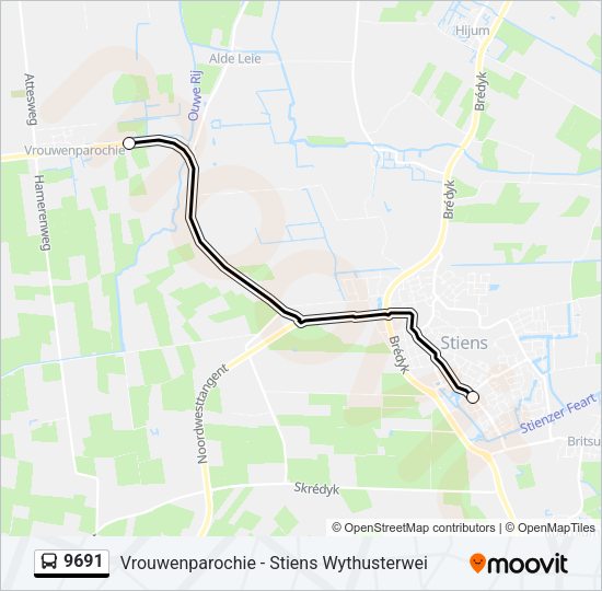 9691 Bus Line Map