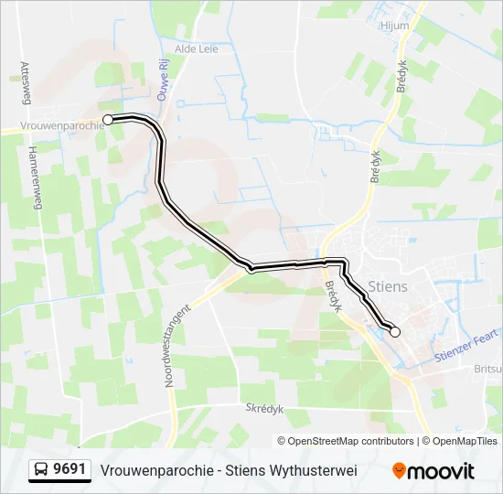 9691 Bus Line Map