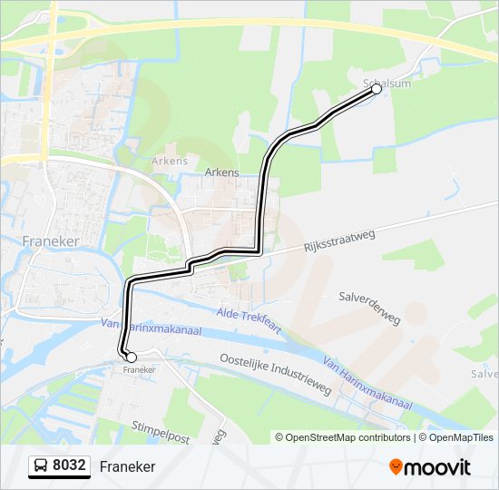 8032 Bus Line Map