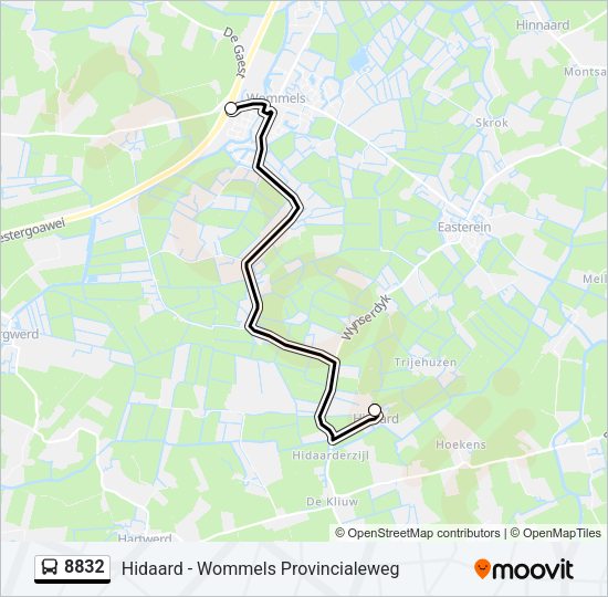 8832 Bus Line Map