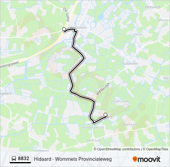 8832 Bus Line Map