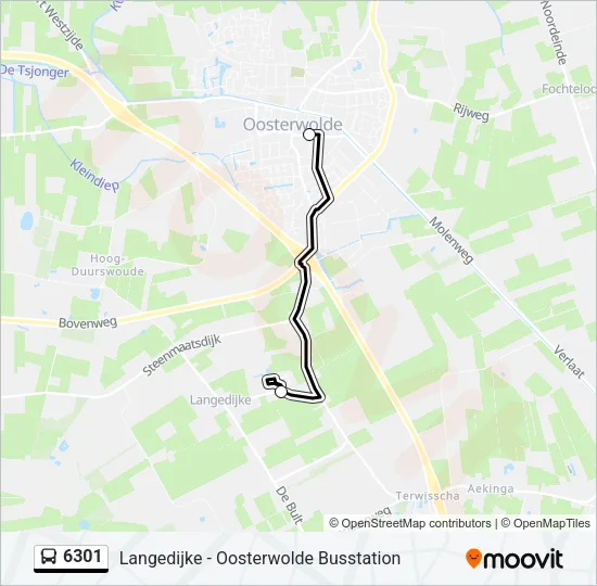 6301 Bus Line Map