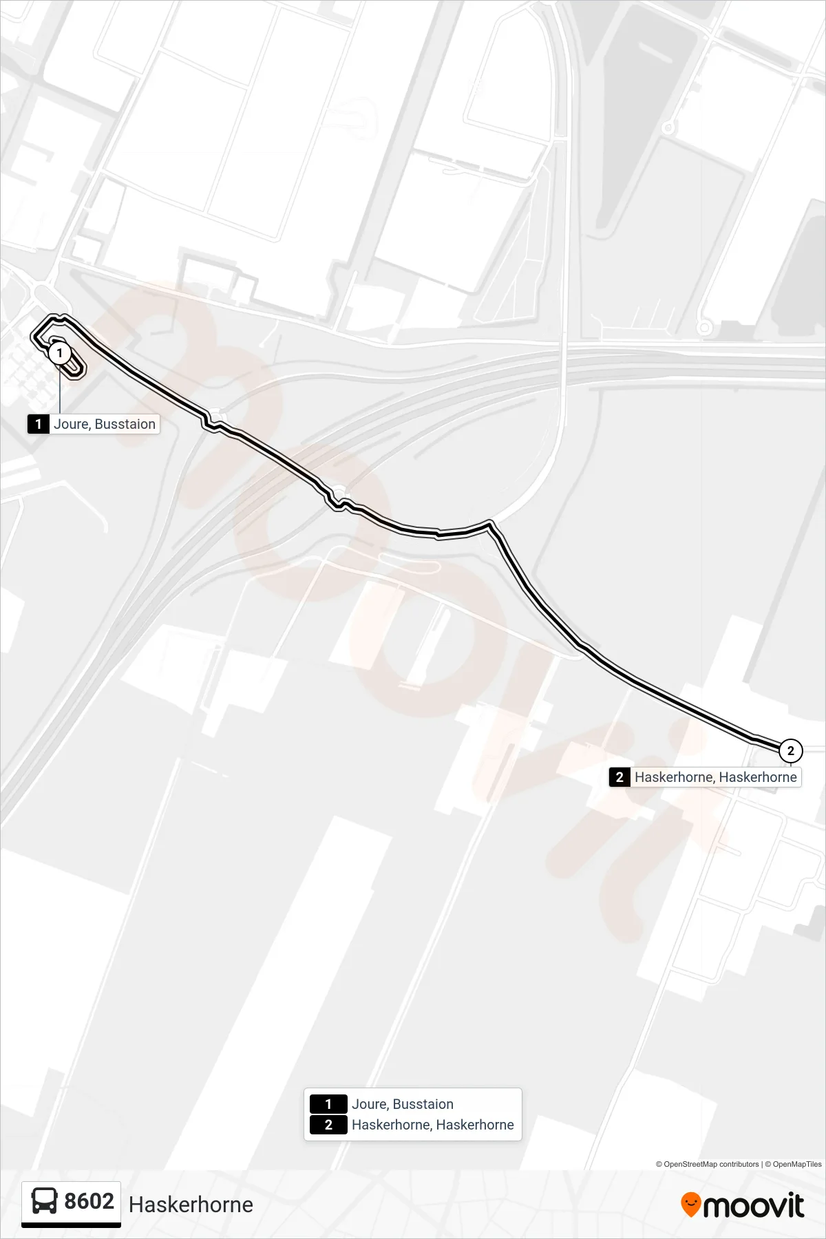 Lijn 8602 (bus, Haskerhorne): route en haltes op de kaart