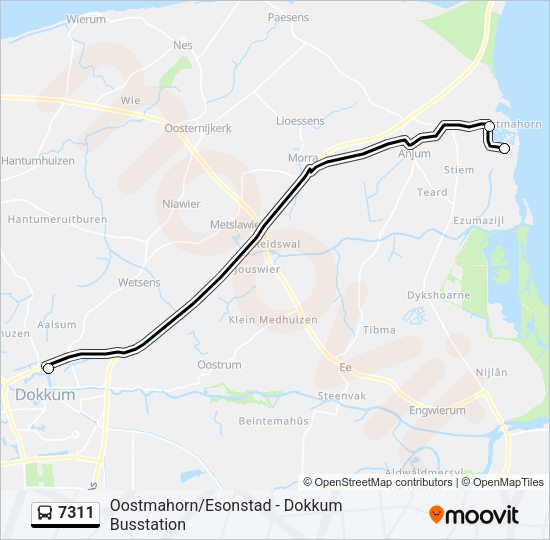7311 Bus Line Map