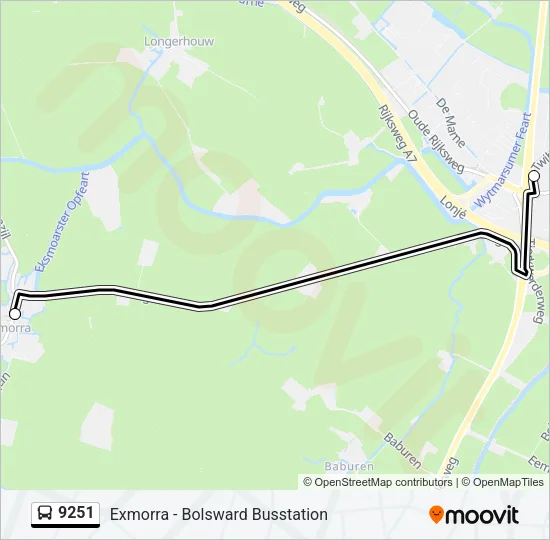 9251 Bus Line Map