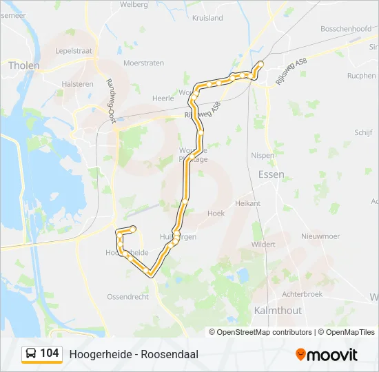 104 Bus Line Map
