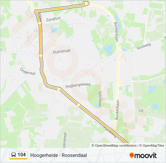 104 Bus Line Map