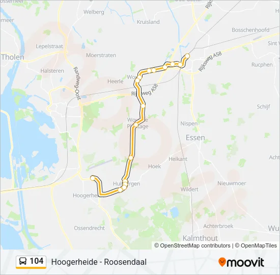 104 Bus Line Map