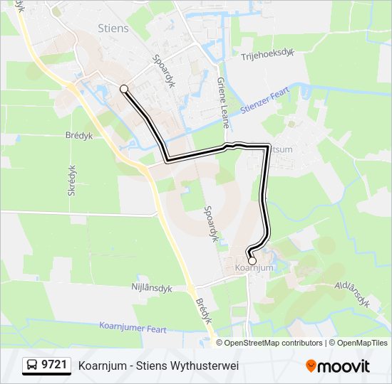 9721 Bus Line Map