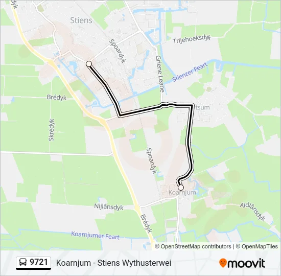 9721 Bus Line Map