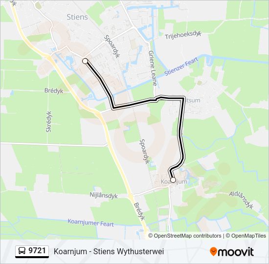 9721 Bus Line Map