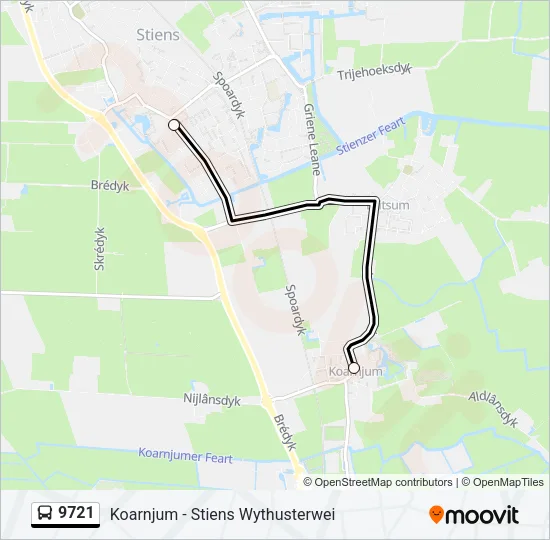 9721 Bus Line Map