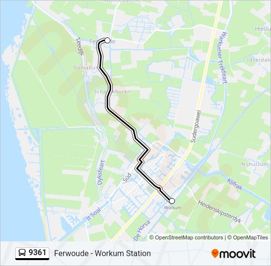 9361 Bus Line Map