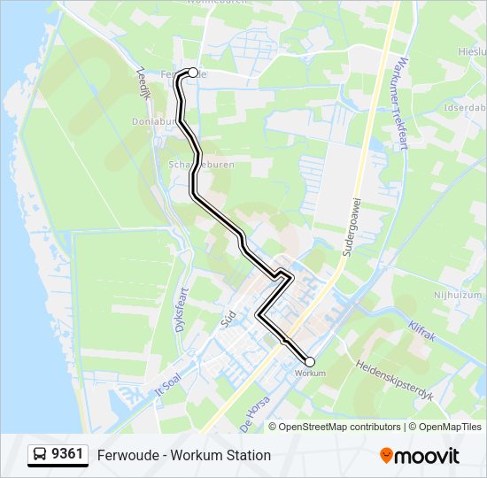 9361 Bus Line Map