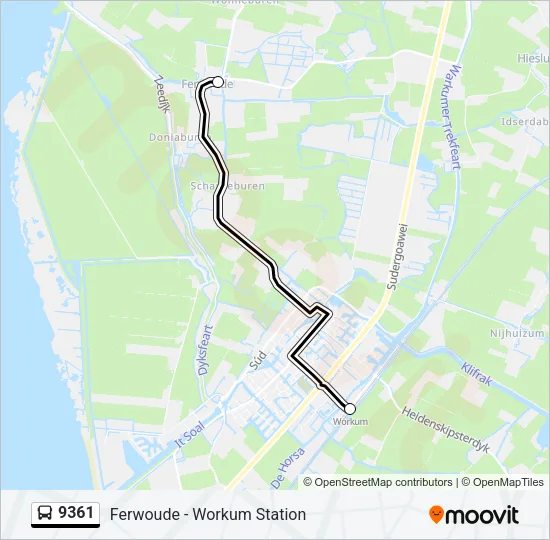 9361 Bus Line Map