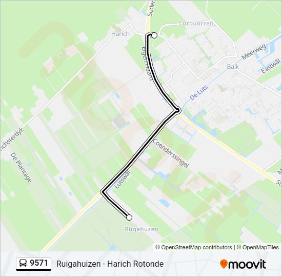 9571 Bus Line Map