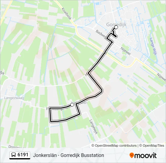 6191 Bus Line Map