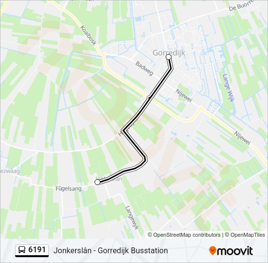 6191 Bus Line Map