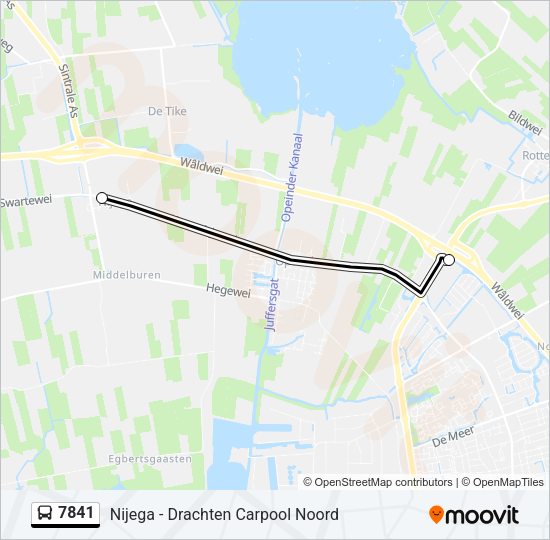 7841 Bus Line Map