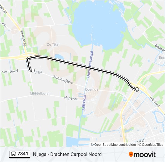 7841 Bus Line Map