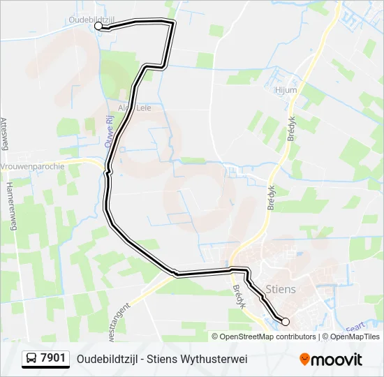 7901 Bus Line Map
