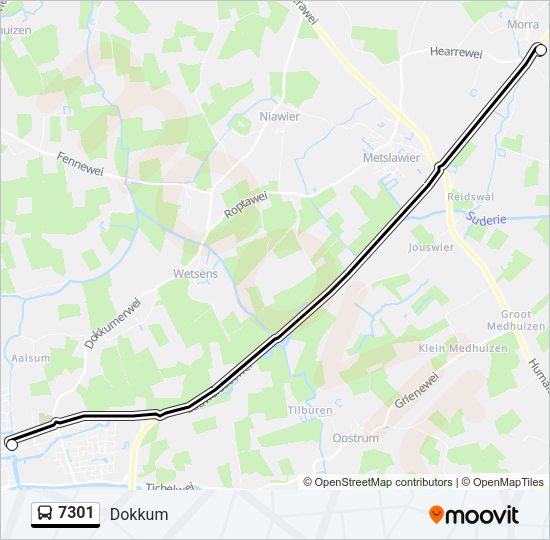 7301 Bus Line Map