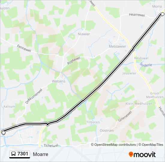 7301 Bus Line Map