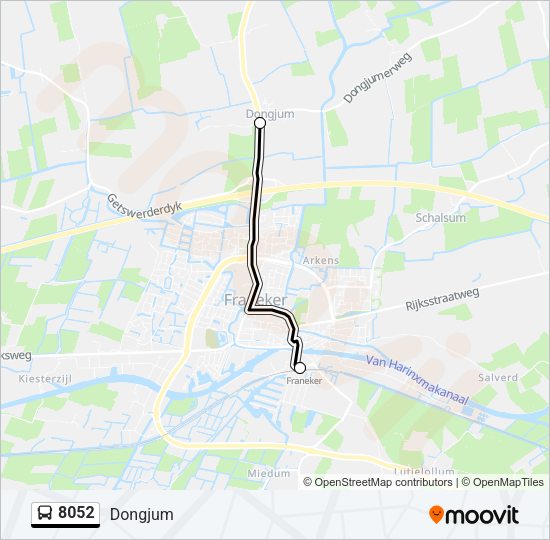 8052 Bus Line Map