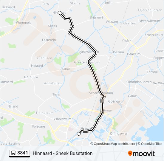 8841 Bus Line Map