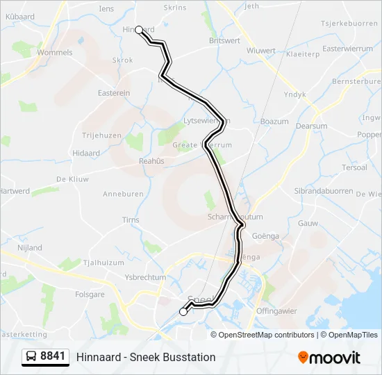 8841 Bus Line Map