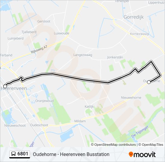 6801 Bus Line Map