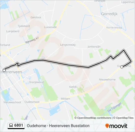 6801 Bus Line Map