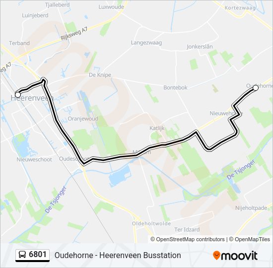 6801 Bus Line Map