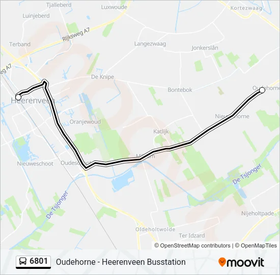 6801 Bus Line Map