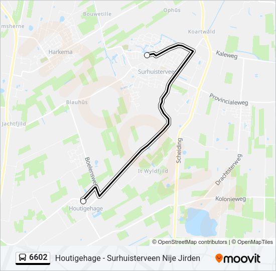 6602 Bus Line Map