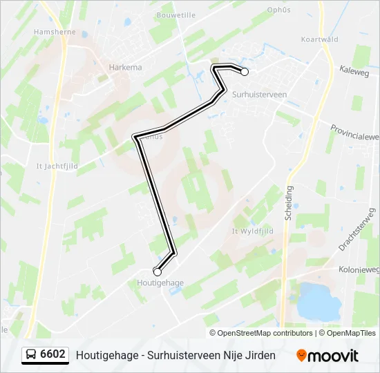 6602 Bus Line Map