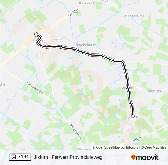 7134 Bus Line Map