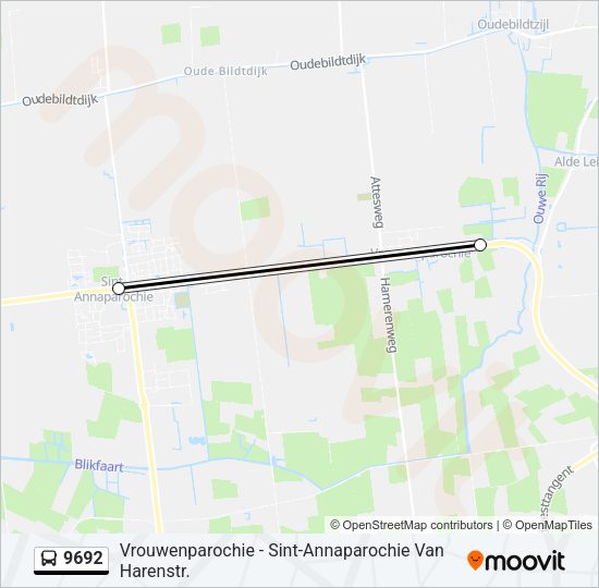 9692 Bus Line Map