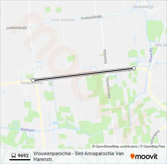 9692 Bus Line Map