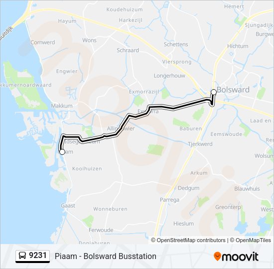 9231 Bus Line Map