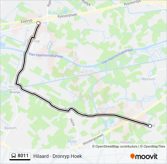 8011 Bus Line Map