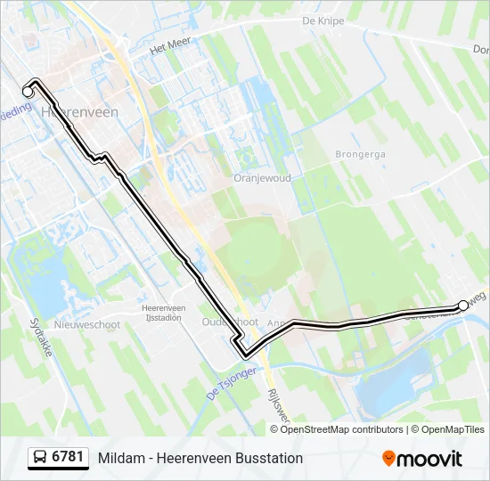 6781 Bus Line Map
