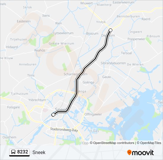 8232 Bus Line Map