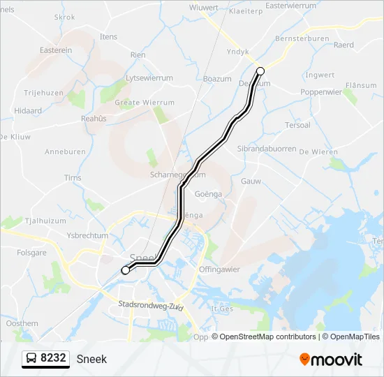8232 Bus Line Map